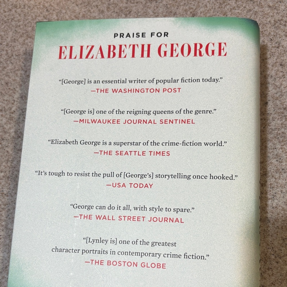 ‘A Slowly Dying Cause’ Novel by Elizabeth George Hardback Book - Picture 2 of 3